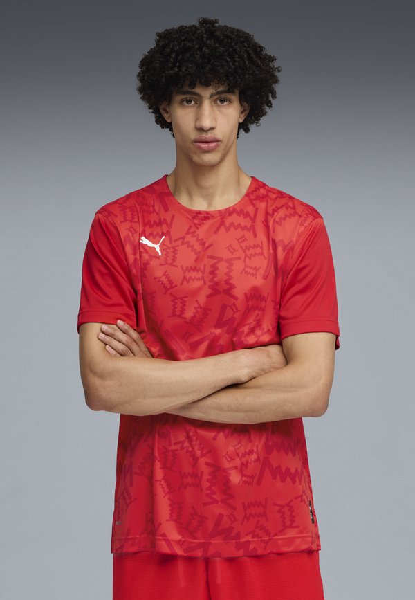Puma TEAMJAWS GRAPHIC SHOOTING KURZARM-BASKETBALLSHIRT - Sports T-shirt - for all time red
