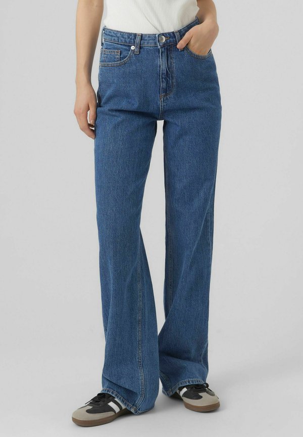 Vero Moda Wide fit VMTESSA High rise - Wide Leg - medium blue denim