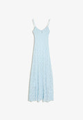 Bershka PRINTED STRAPPY - MIDI DRESS - Maxi dress - light blue