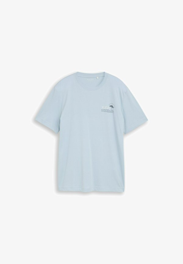 TOM TAILOR T-SHIRT MIT PRINT - Print T-shirt - light blue grey
