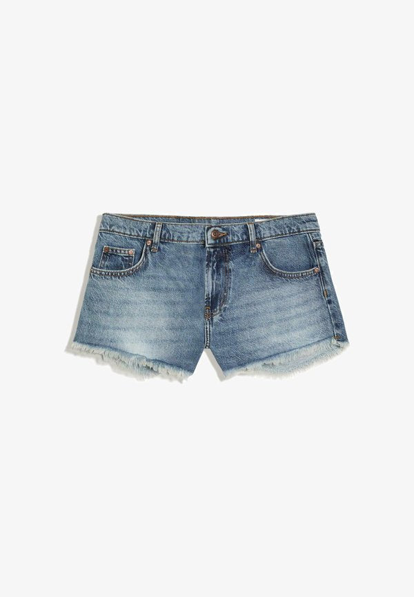 Bershka Denim shorts - dark blue