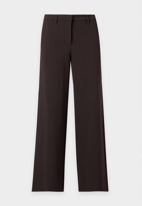 Vero Moda Petite VMZAMIRA WIDE PANT - Trousers - chocolate torte