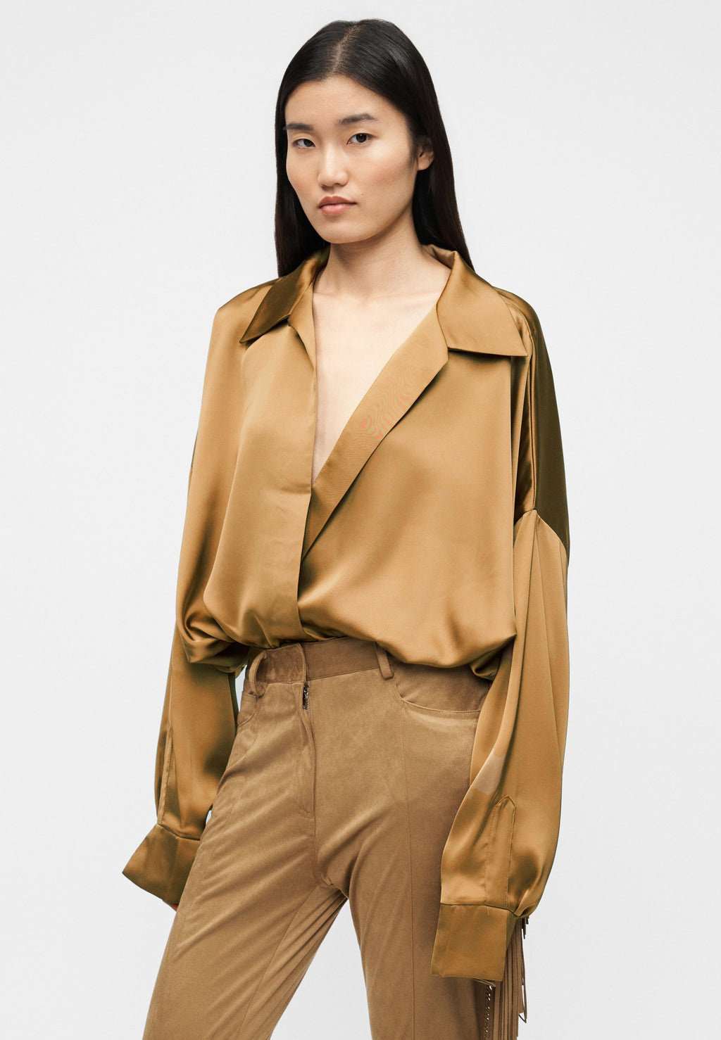 Norma Kamali SUPER OVERSIZED BOYFRIEND BODYSUIT