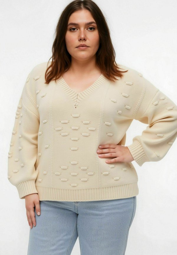 Vero Moda Curve Knitted VMCKAIA Knitted - Jumper - birch