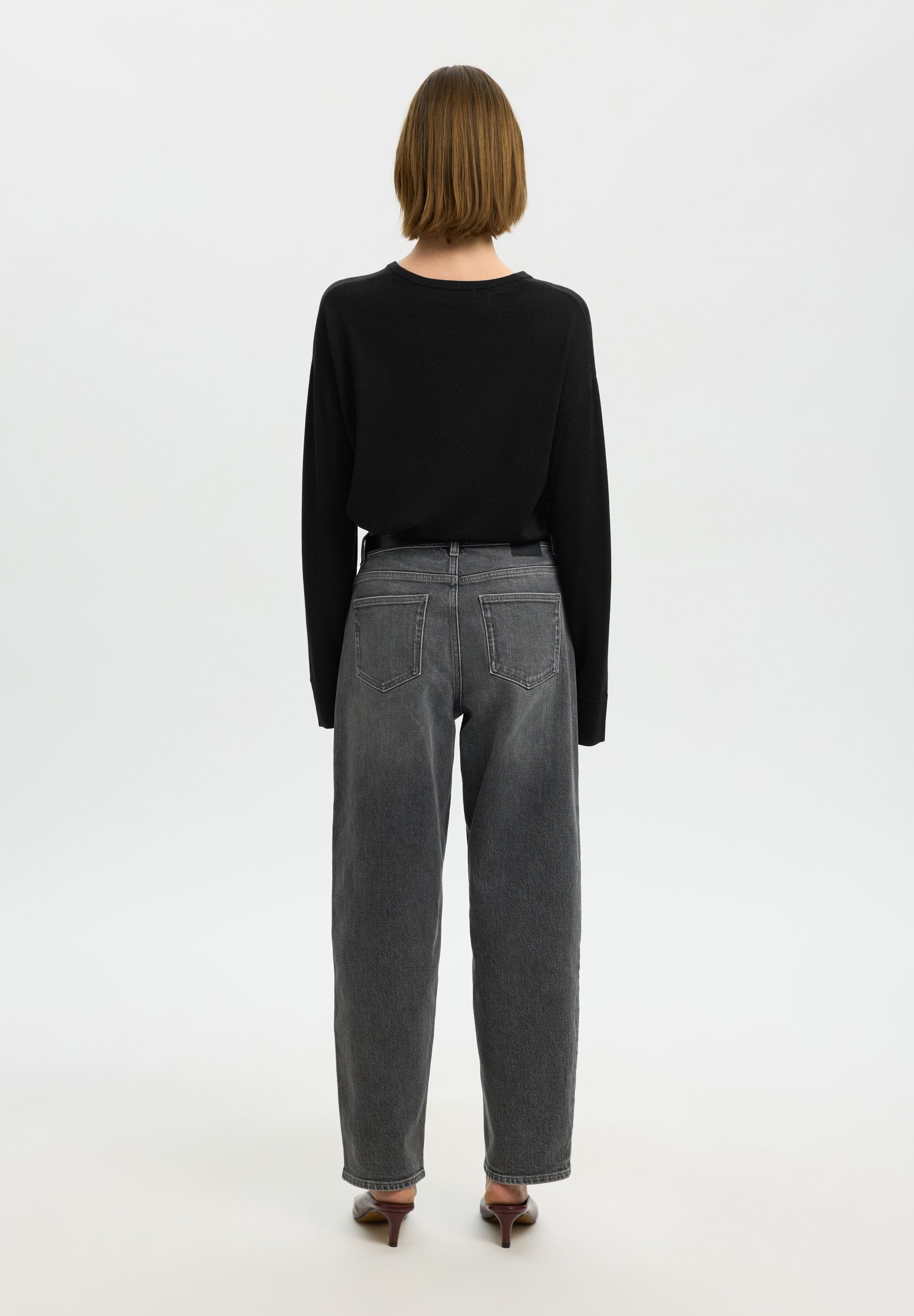 Selected SLFTHEA LS KNIT MERINO O-NECK NOOS