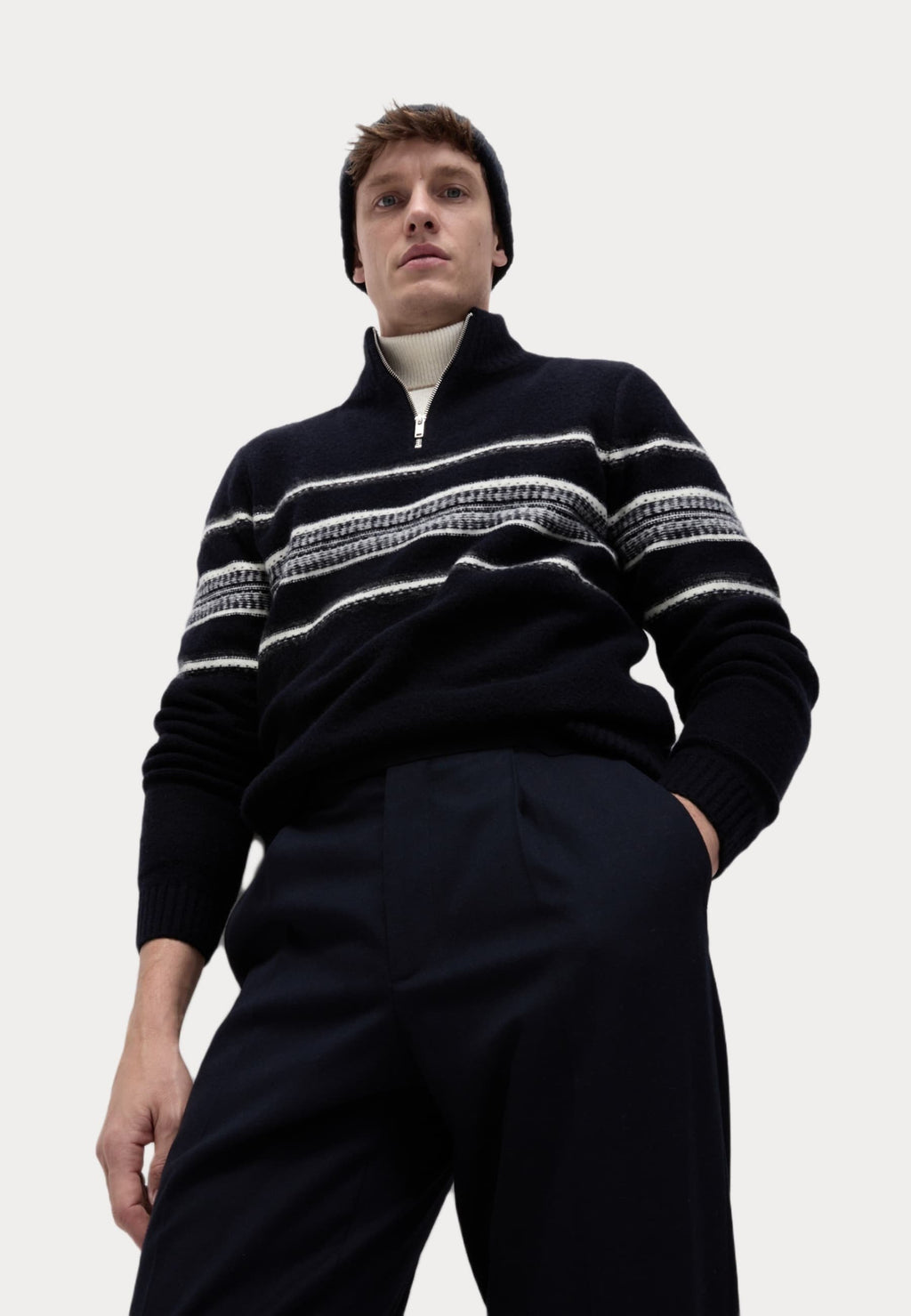 Marks & Spencer STRIPED HALF ZIP