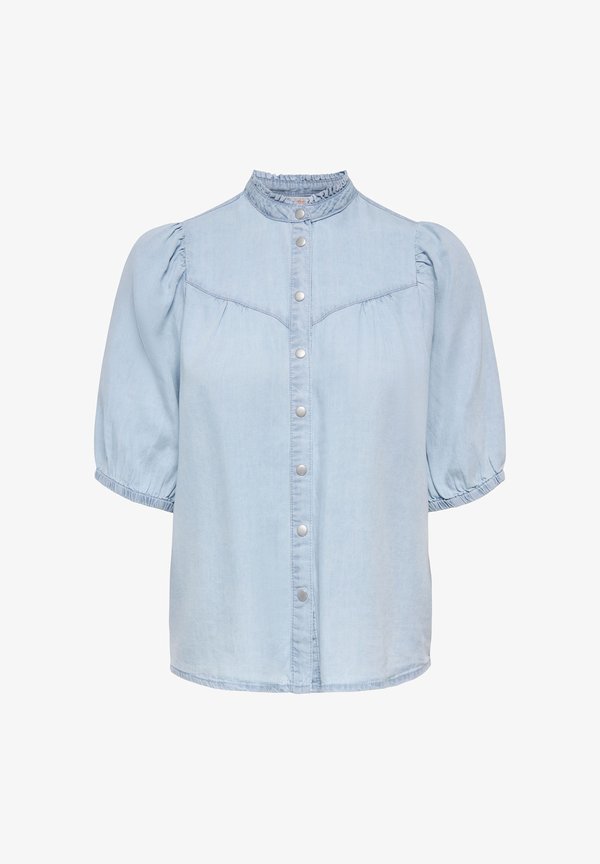 ONLY ONLCHARIS - Button-down blouse - light blue denim