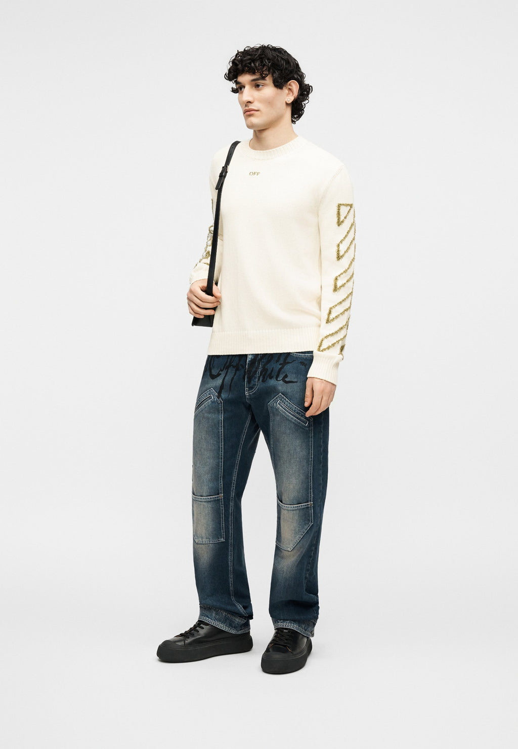 OFF-WHITE DIAG OUTLINE CREW NECK