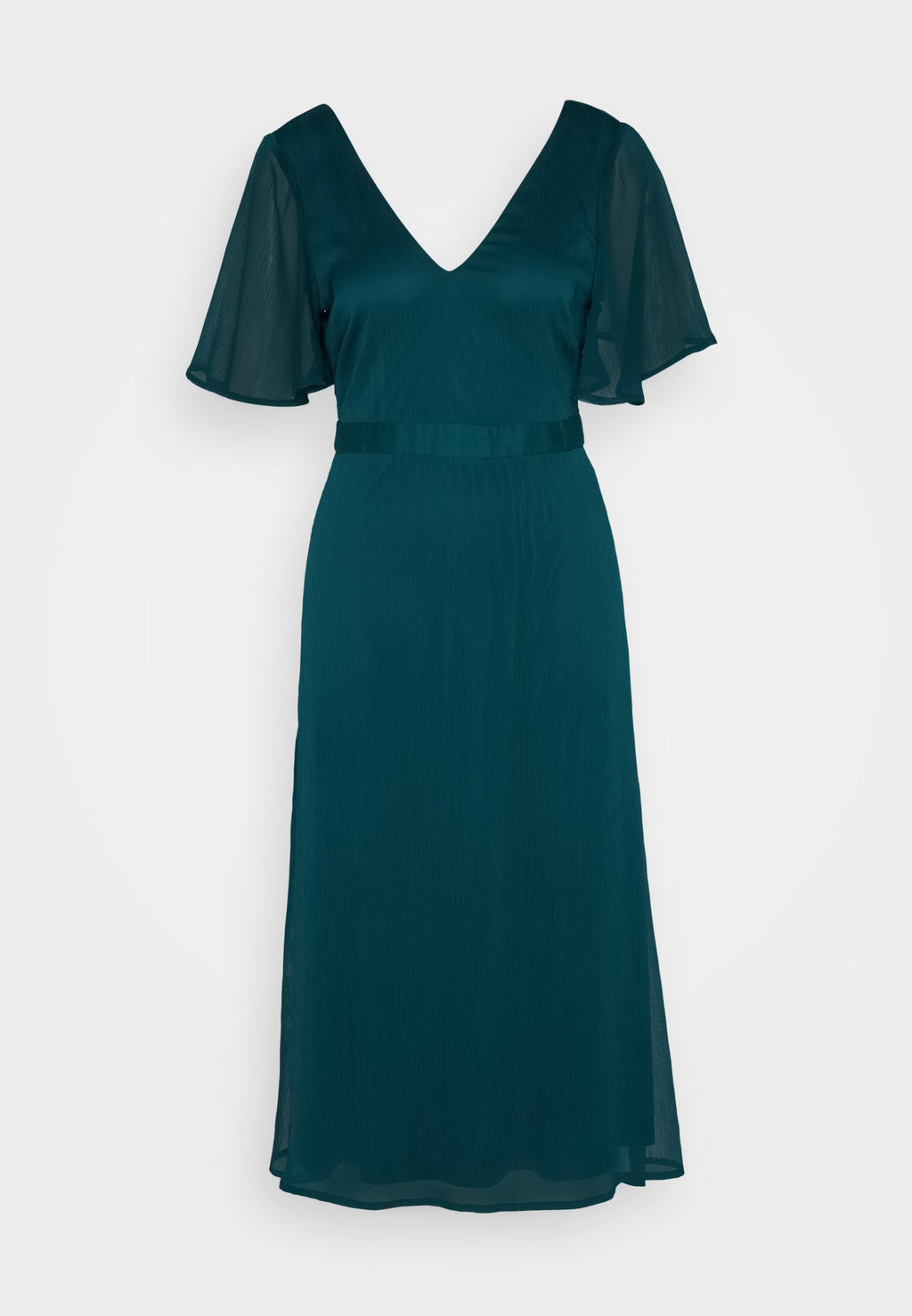 VILA VIRILLA V NECK MIDI DRESS