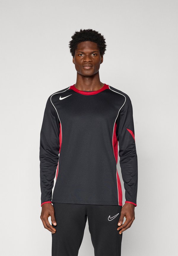 Nike Performance T90 TOP - Long sleeved top - black/gym red/sail