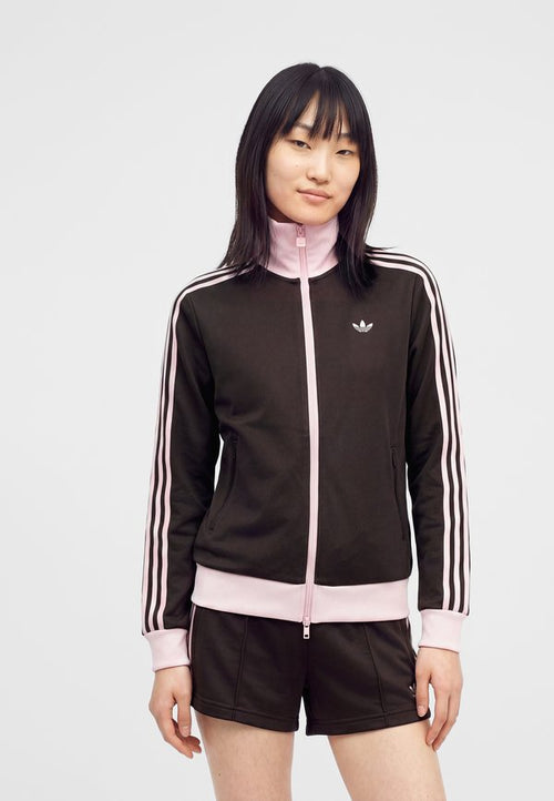 adidas Originals CLASSIC - Zip-up sweatshirt - aurora coffee/sandy pink