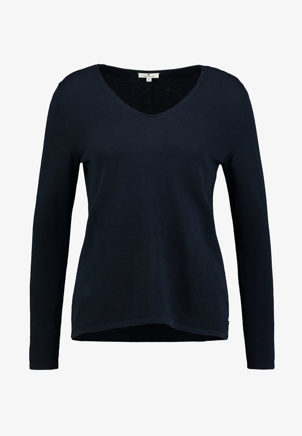TOM TAILOR BASIC V-NECK - Jumper - sky captain blue