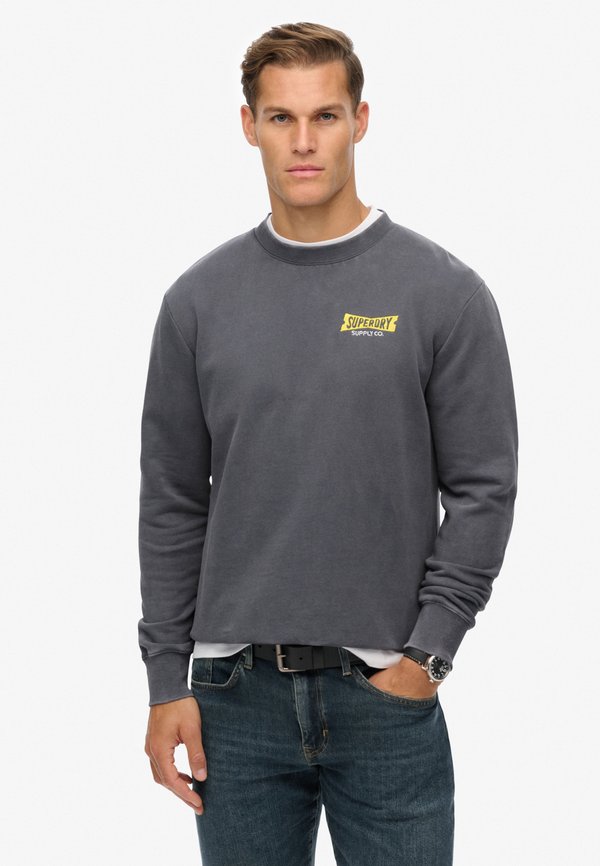 Superdry & Co HERITAGE TAB CREW  - Sweatshirt - stormy weather blue