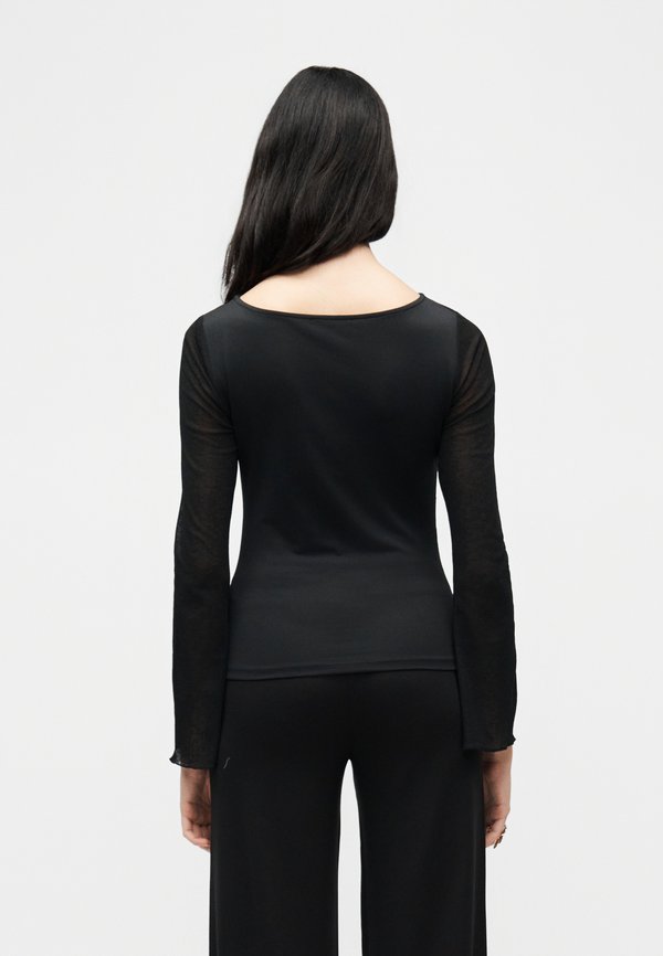 Anna Field TOP WITH STRUCTURED MESH SLEEVES