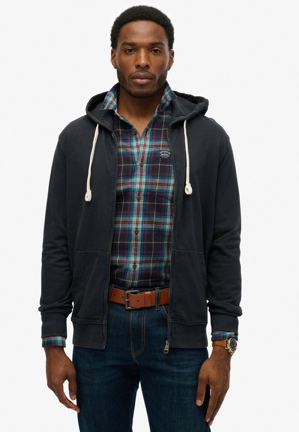 Superdry & Co SUPERDRY CLASSIC ESSENTIAL ZIP HOODIE.. - Zip-up sweatshirt - bradley navy