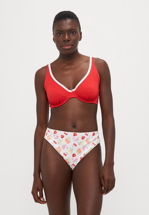 Hollister Co. Curvy High-Leg High-Waist Ribbed Cheeky Bikini Bottom