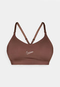 Nike Performance INDY BRA - Light support sports bra - chocolate