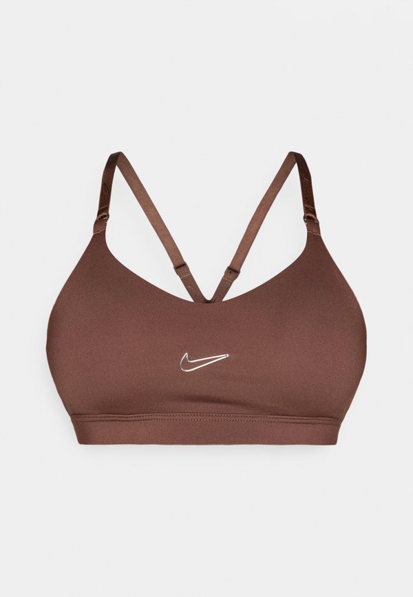 Nike Performance INDY BRA - Light support sports bra - chocolate