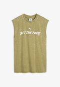 Puma RUN CULTURE COLLECTIVE RELAXED WASHED GRAPHIC ÄRMELLOSES T-SHIRT - Print T-shirt - chai latte