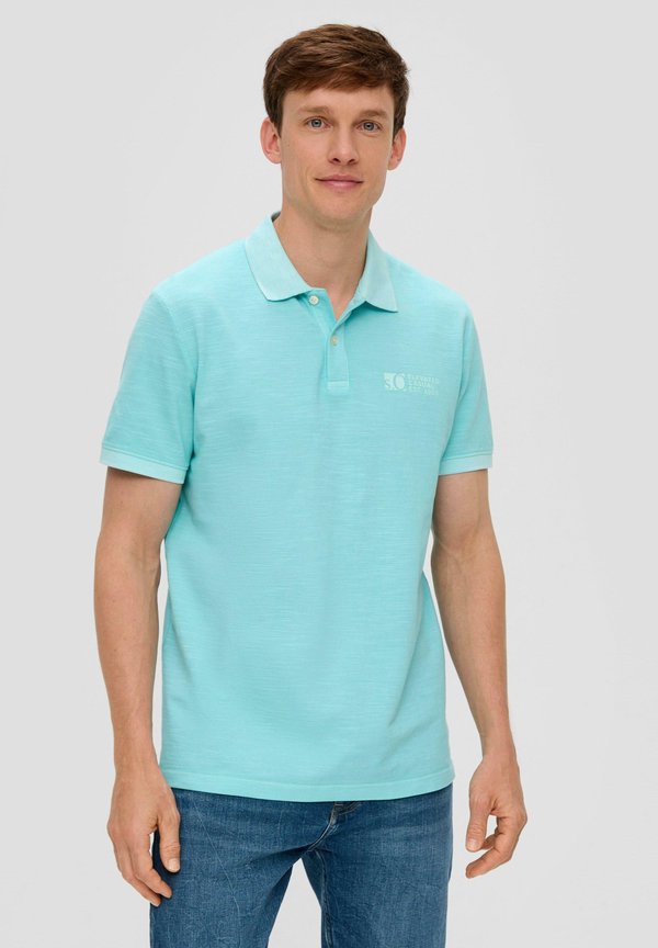 s.Oliver MIT LOGO-PRINT - Polo shirt - ozeangrün
