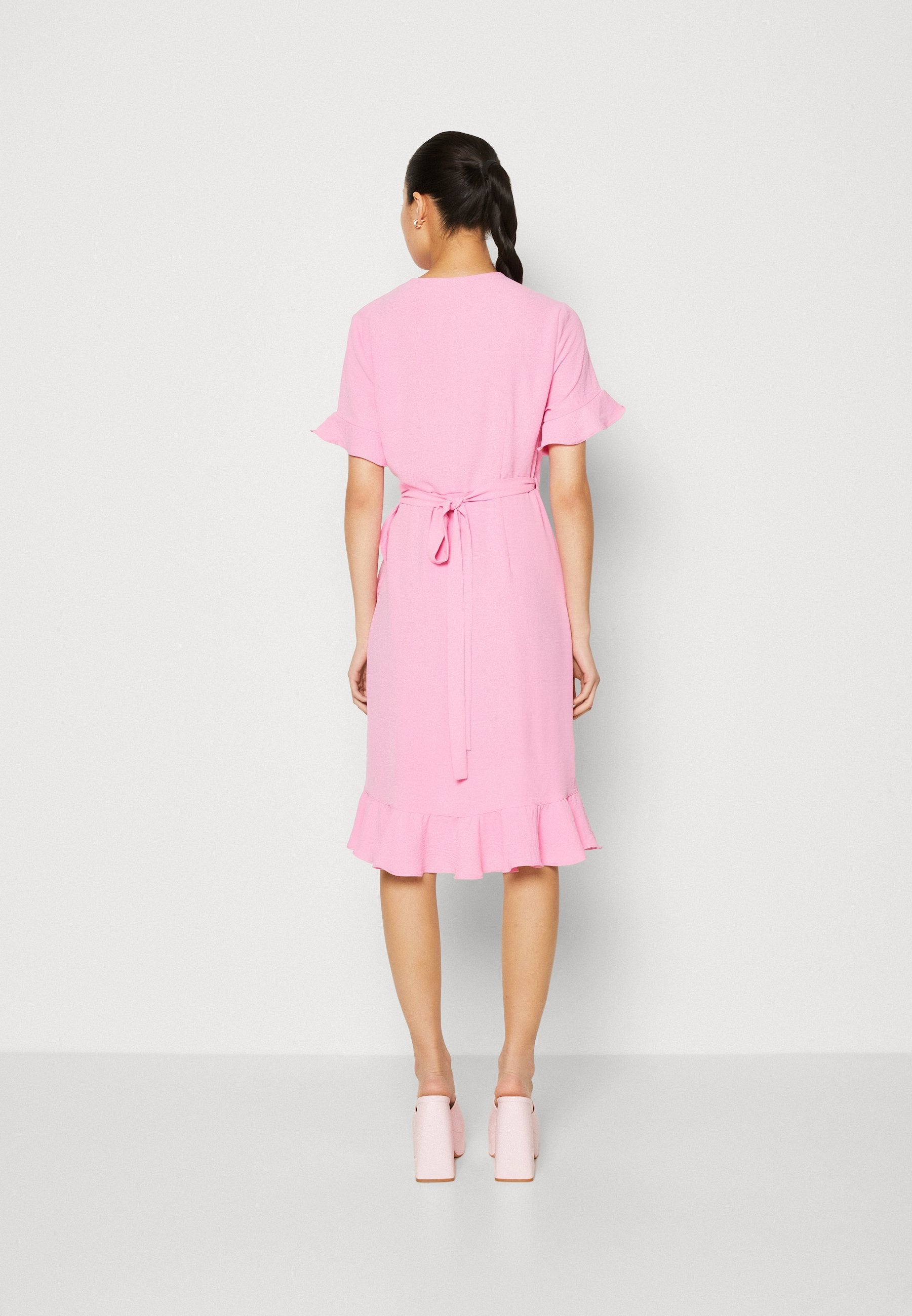 ONLY ONLMETTE WRAP FRILL DRESS