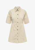 ONLY ONLAIME SHORT DRESS - Shirt dress - oatmeal