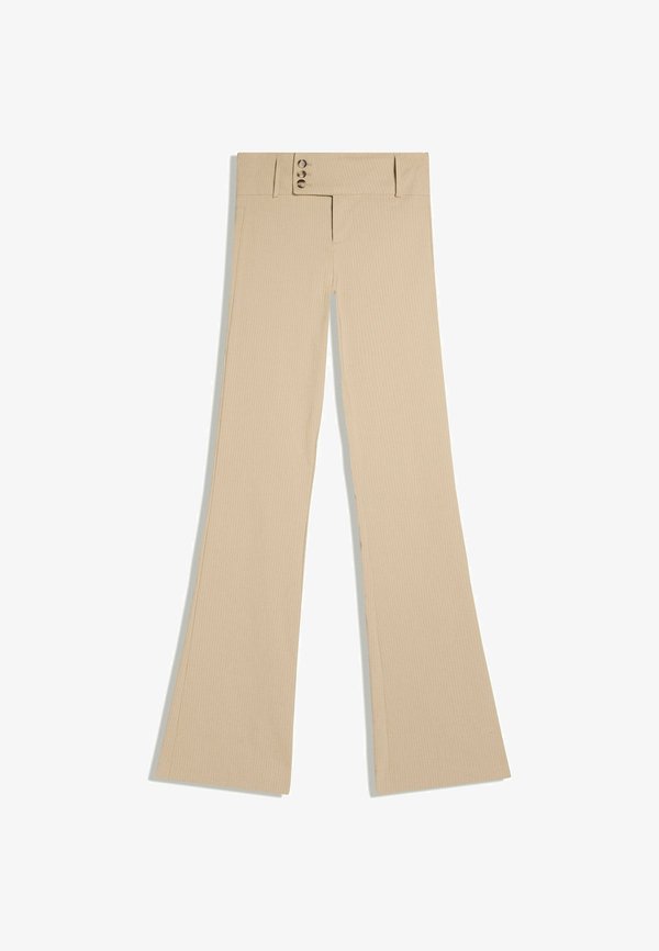 Bershka FLARED BENGALINE - TROUSERS 05112741 - Trousers - beige