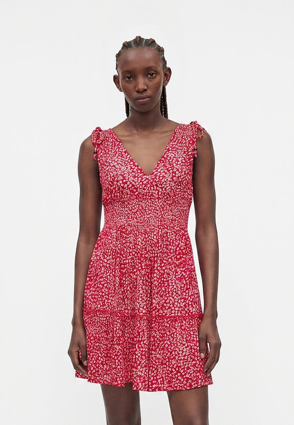 ONLY ONLFERNANDA Long - Day dress - salsa/white ditsy