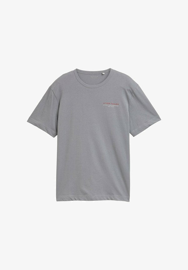 TOM TAILOR Print T-shirt - formal grey