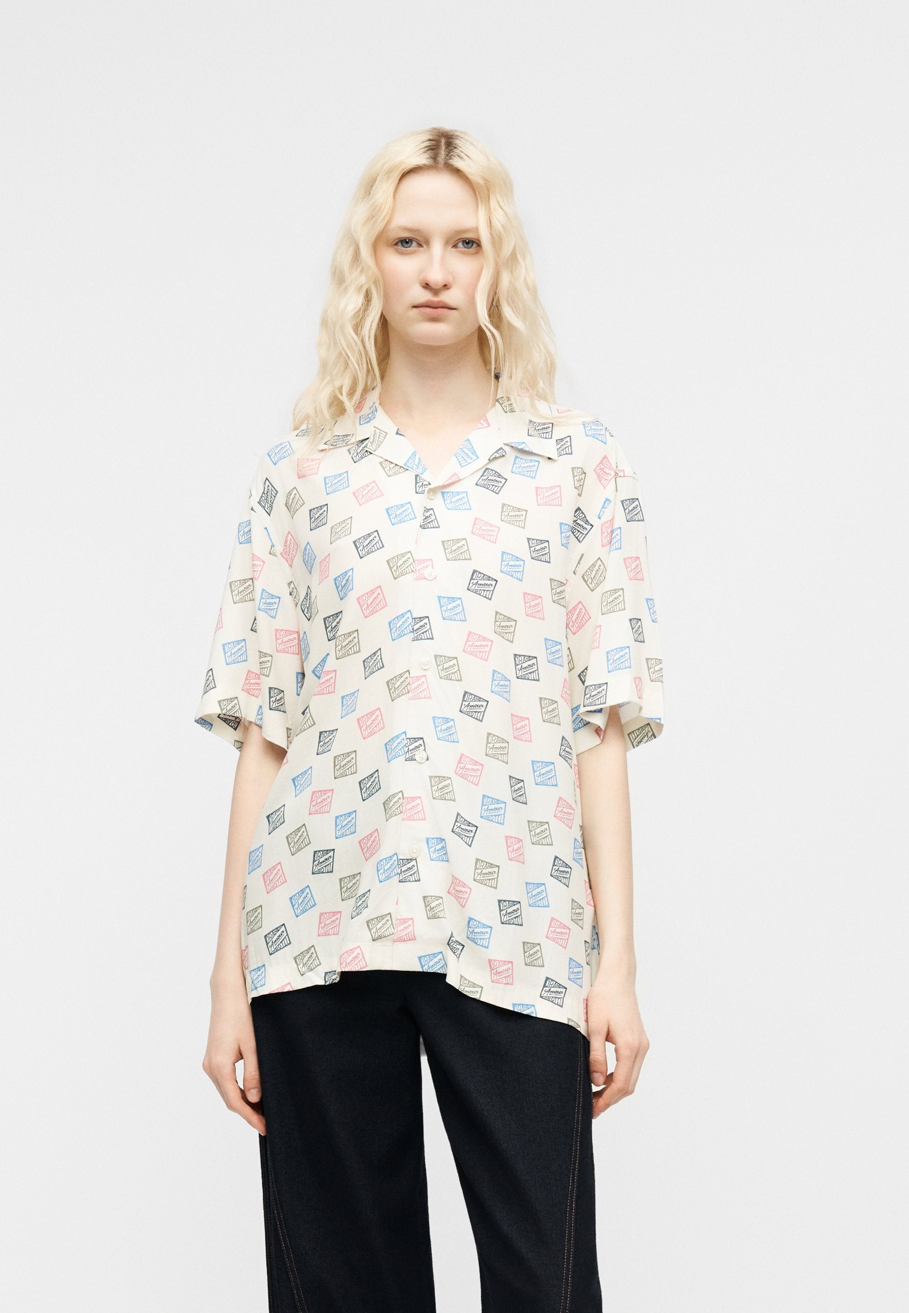 Selected SLHRLXHOTEL AMOUR STAMPS SHIRT
