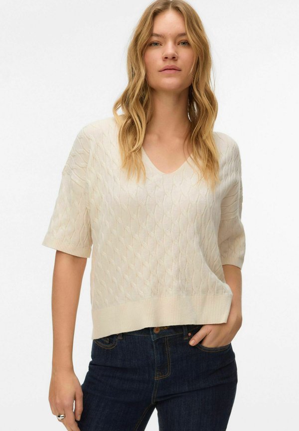 Vero Moda Knitted VMFANTASTIC Knitted - Basic T-shirt - birch