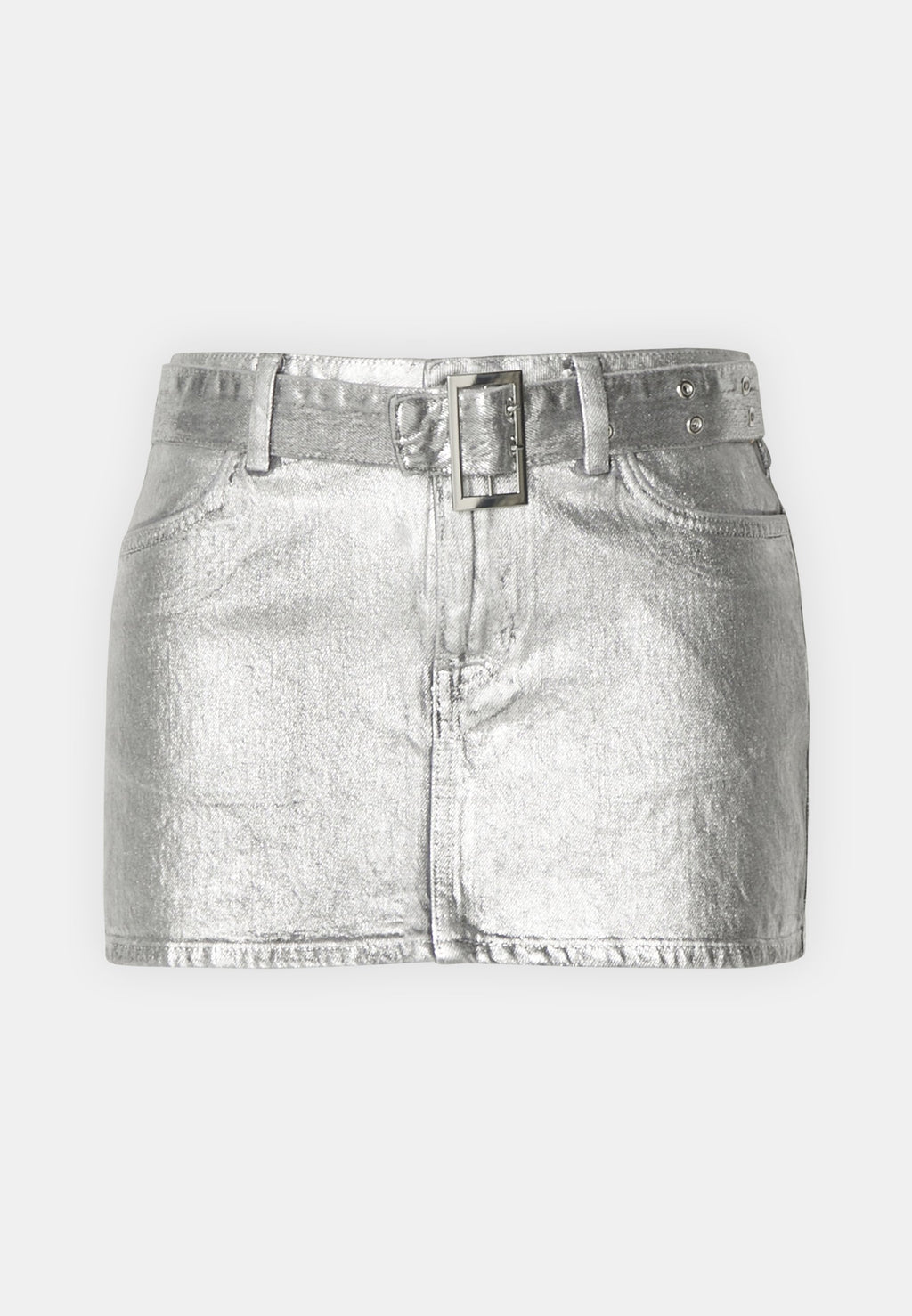 ONLY ONLNICKI MINI BELT FOIL SKIRT