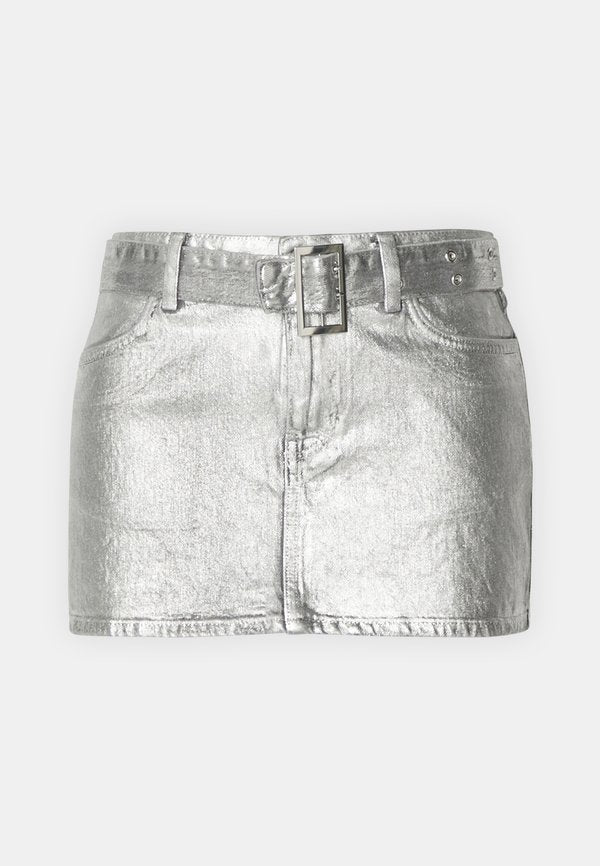 ONLY ONLNICKI MINI BELT FOIL SKIRT