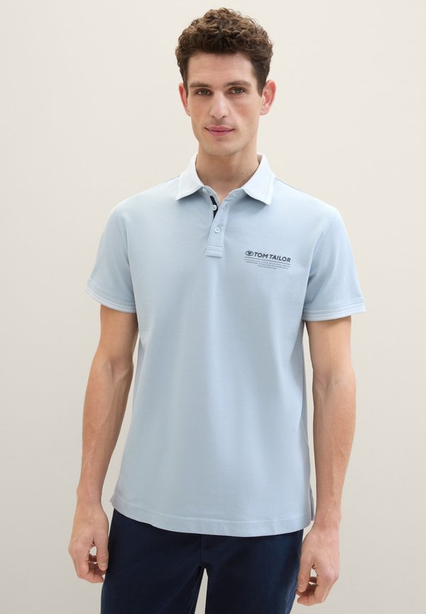 TOM TAILOR MIT LOGO - Polo shirt - foggy blue
