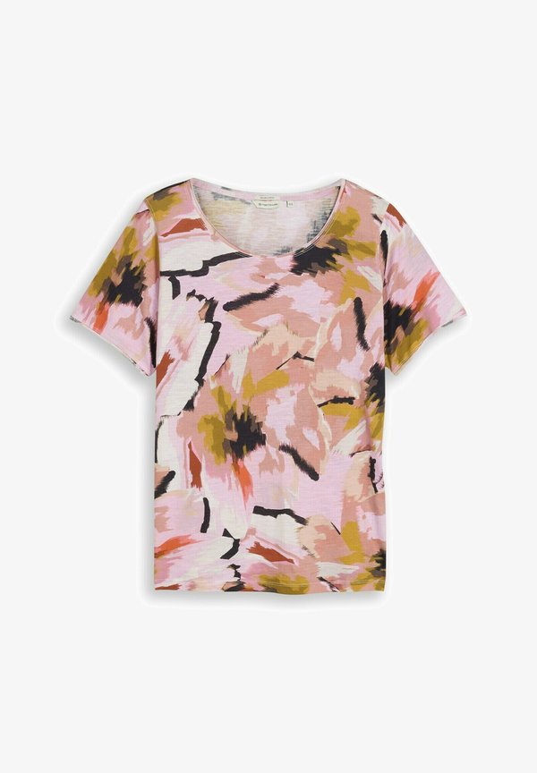 TOM TAILOR Basic T-shirt - big abstract flower print
