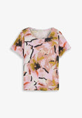 TOM TAILOR Basic T-shirt - big abstract flower print