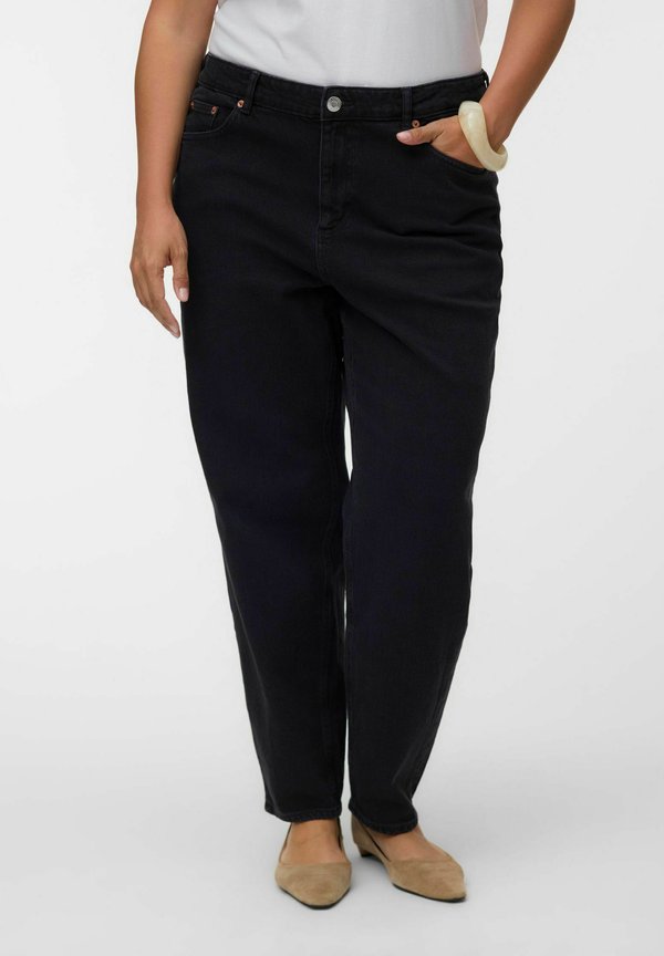 Vero Moda Curve MOM FIT JEANS VMCTESSA HIGH RISE MOM FIT JEANS - Mom Jeans - dark grey denim