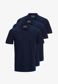 Jack & Jones 3 PACK BASIC - Polo shirt - navy