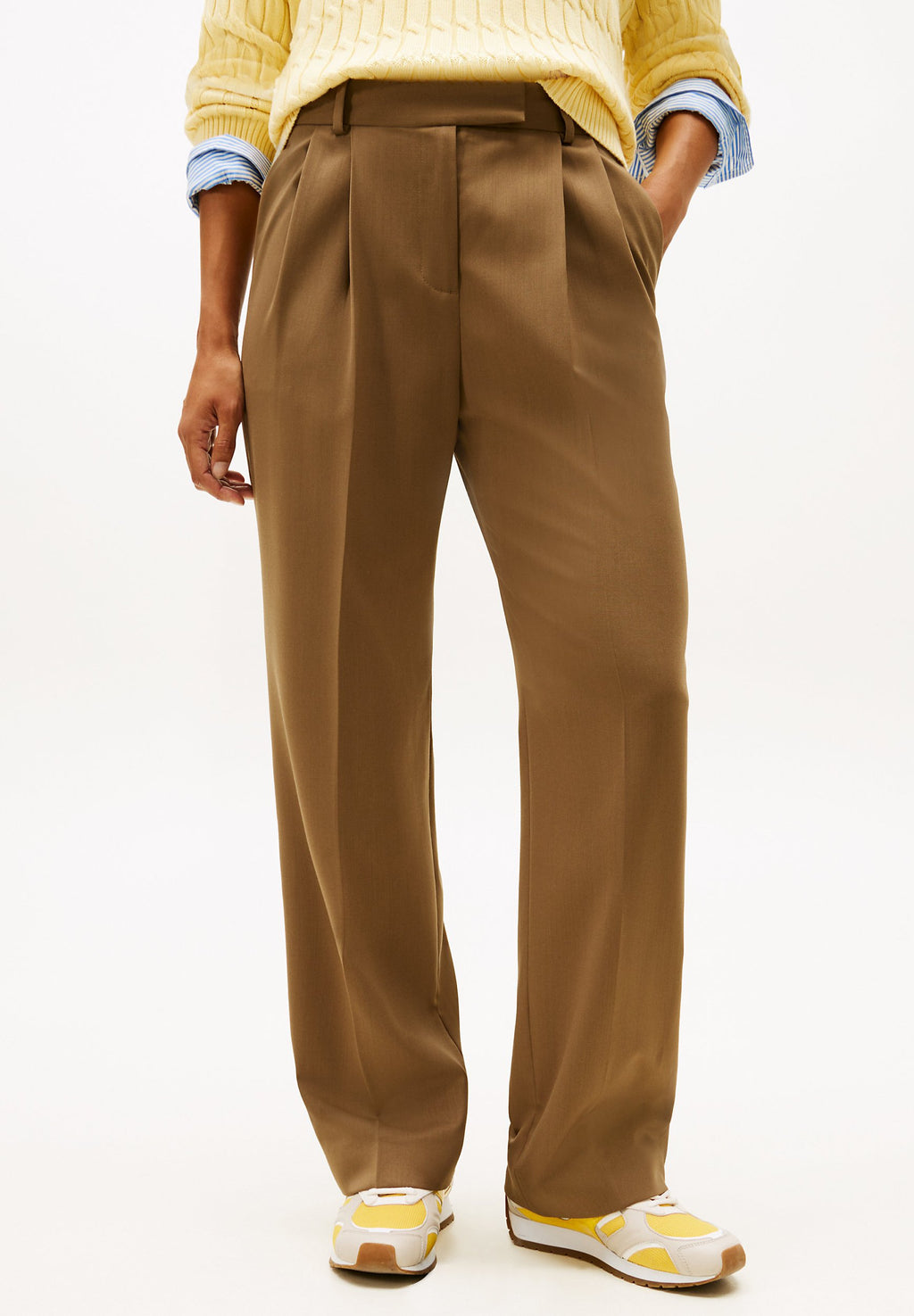 TIMELESS WOOL BLEND RELAXED STRAIGHT TROUSERS Media 3