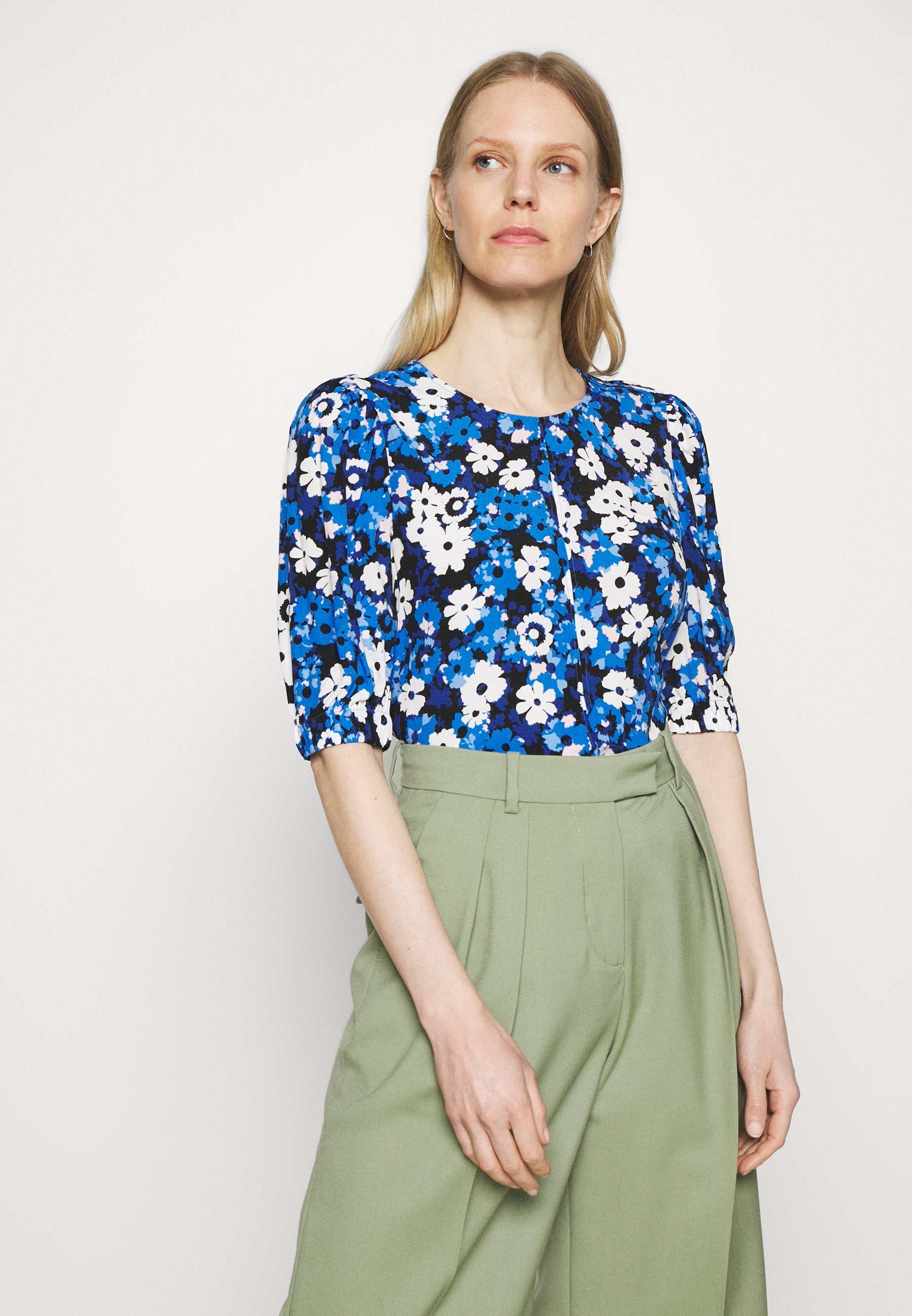 Marks & Spencer FLORAL PUFF SLEEV