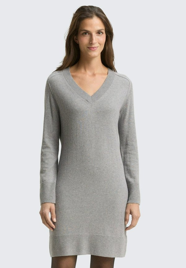 TOM TAILOR TOM TAILOR - Jumper dress - medium silver grey melange
