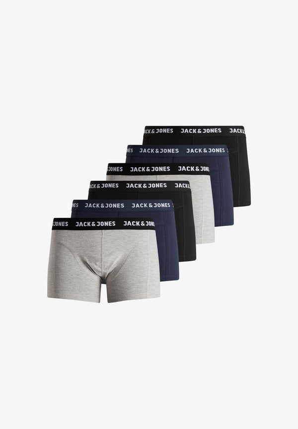 Jack & Jones RETRO SHORT 6ER PACK ANTHONY - Trunks - dunkelblau schwarz grau