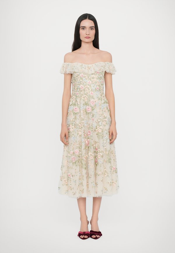 Needle & Thread ANTOINETTES FLORAL OFF SHOULDER BALLERINA DRESS