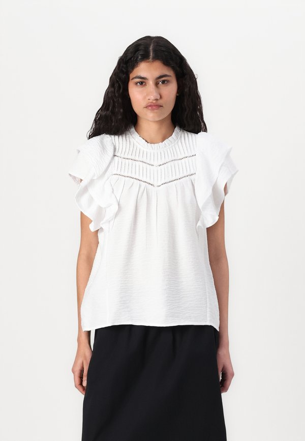 Vero Moda VMSUN FRILL - Blouse - bright white