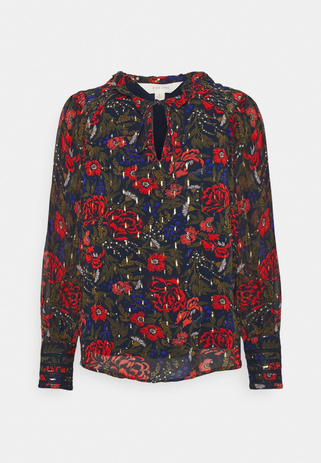 Marks & Spencer PRINT TIE BLOUSE