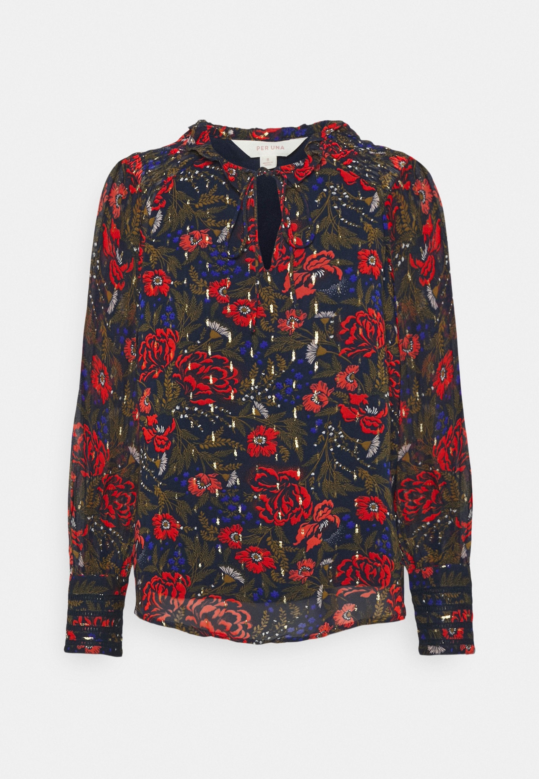 Marks & Spencer PRINT TIE BLOUSE