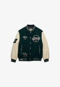Superdry & Co PATCHED VARSITY - Bomber Jacket - dark pine green