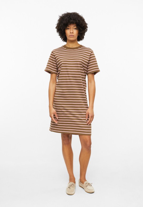 s.Oliver KLEID - T-Shirt Dress - braun