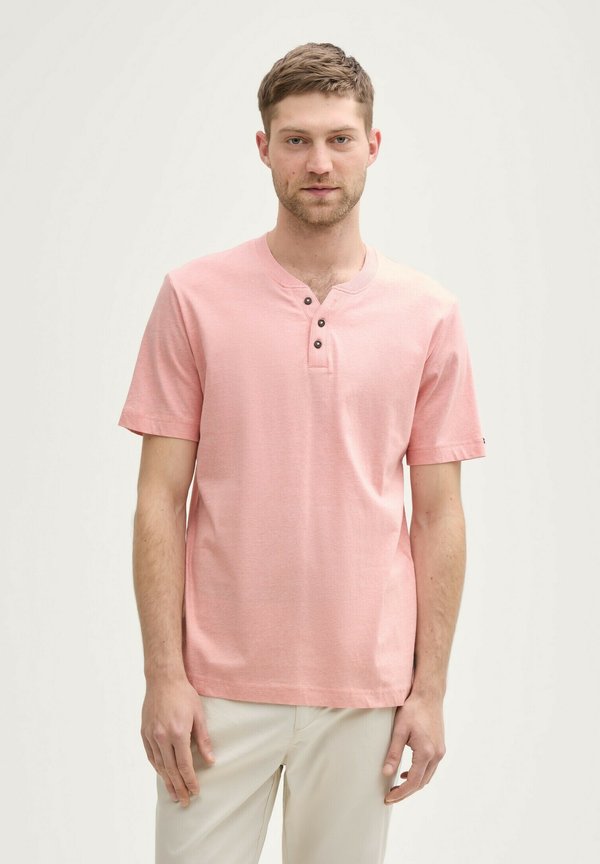 TOM TAILOR Basic T-shirt - hazy coral white fine stripe