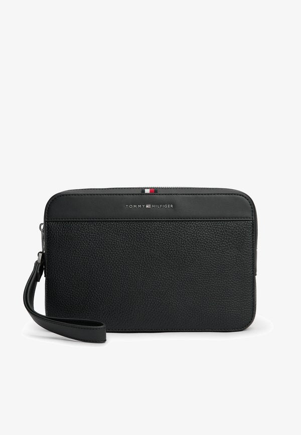 Tommy Hilfiger CENTRAL POUCH - Wash bag - black